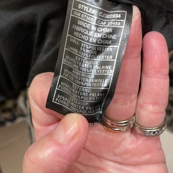 Cupcakes and Cashmere Wool Blend Leopard Print Sz Small Zippered lined Jacket - Picture 9 of 11